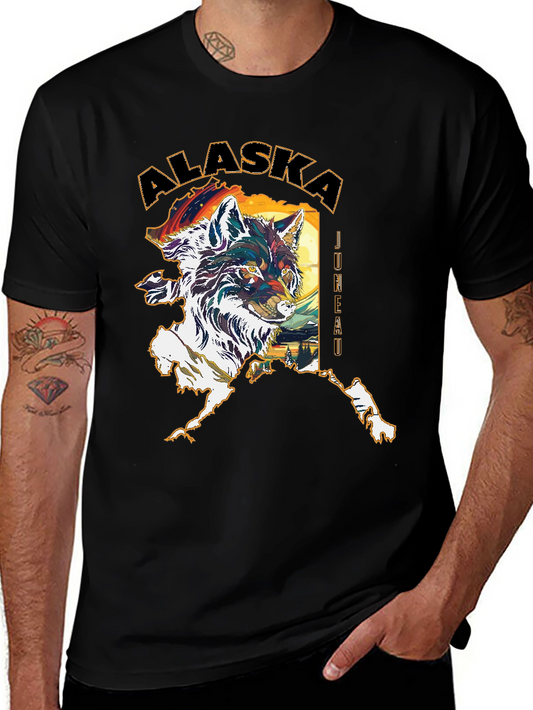 Alaska Wolf Graphic T-Shirt