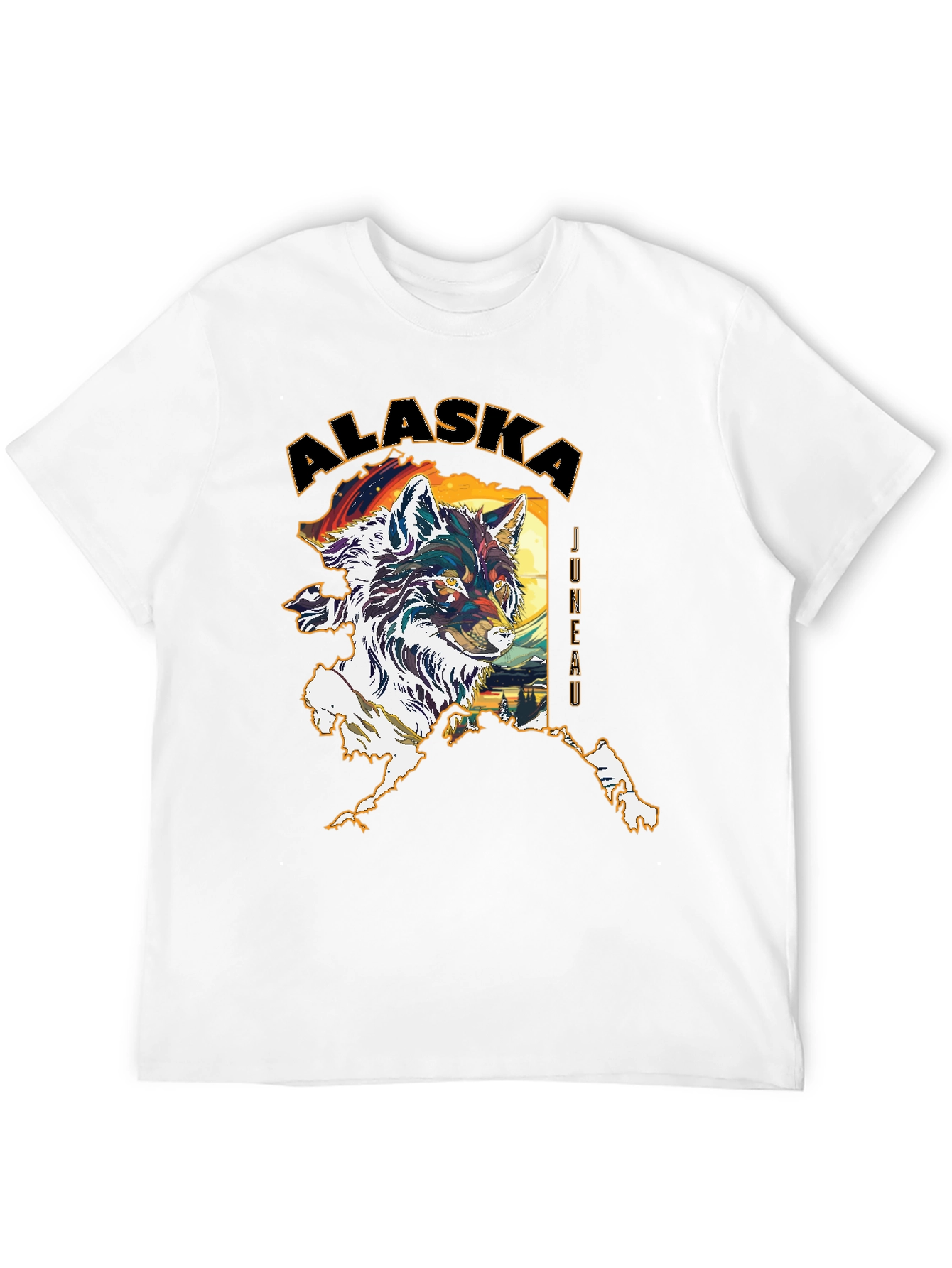 Alaska Wolf Graphic T-Shirt
