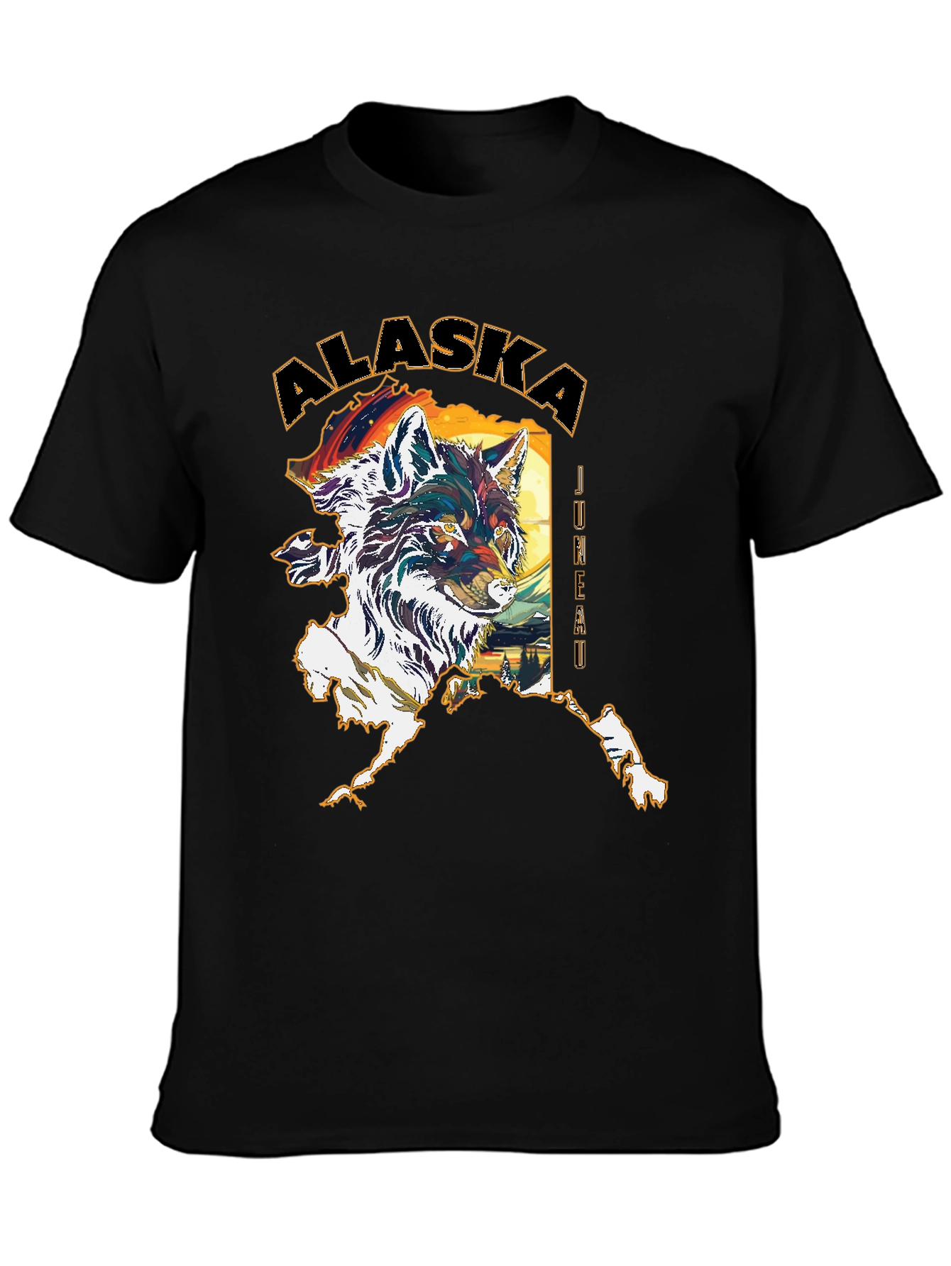 Alaska Wolf Graphic T-Shirt