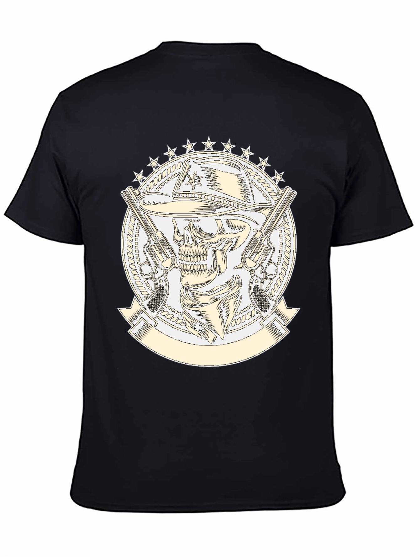 Skull Cowboy T-Shirt - Western Style Graphic Tee