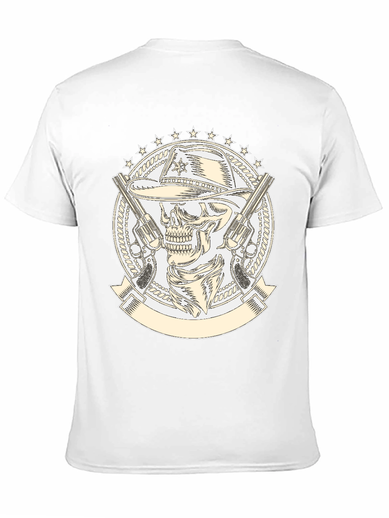 Skull Cowboy T-Shirt - Western Style Graphic Tee
