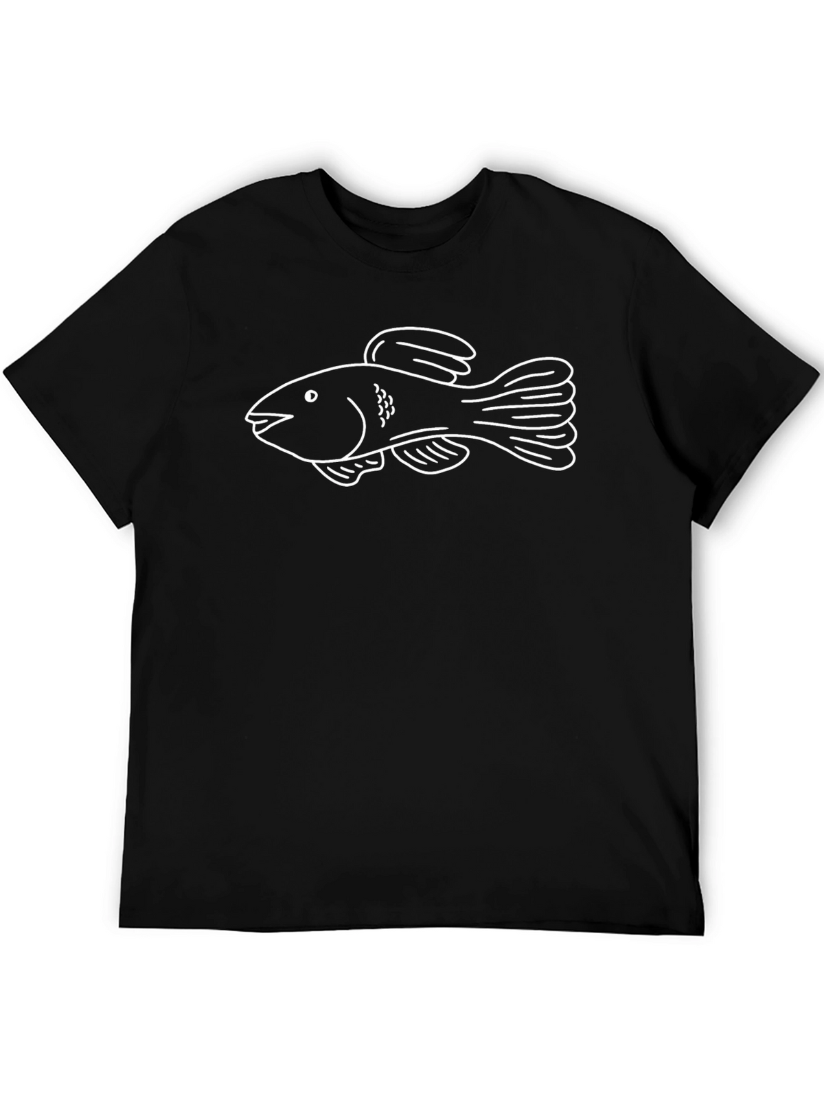 Fish Graphic Tee - Classic Black T-Shirt