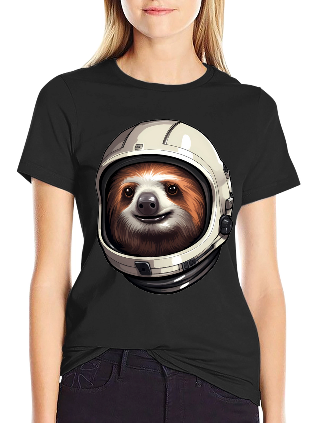 Sloth Astronaut Graphic T-Shirt