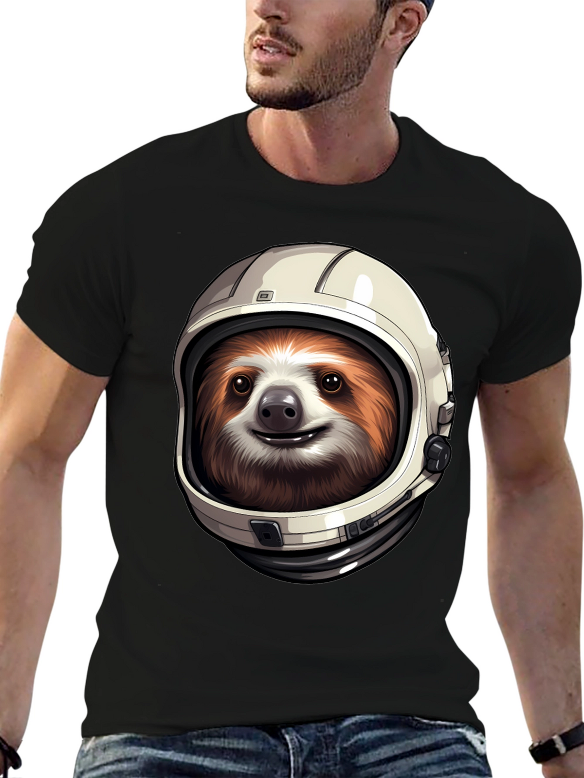 Sloth Astronaut Graphic T-Shirt