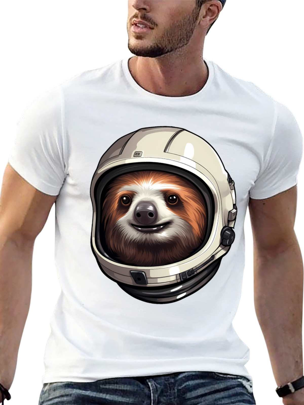 Sloth Astronaut Graphic T-Shirt