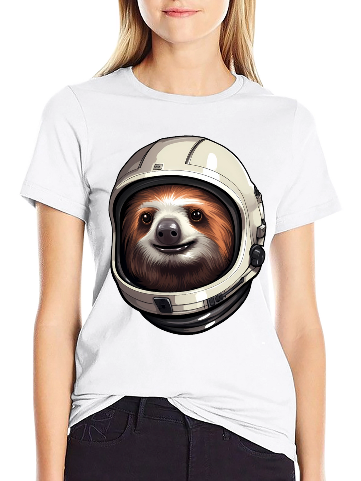 Sloth Astronaut Graphic T-Shirt