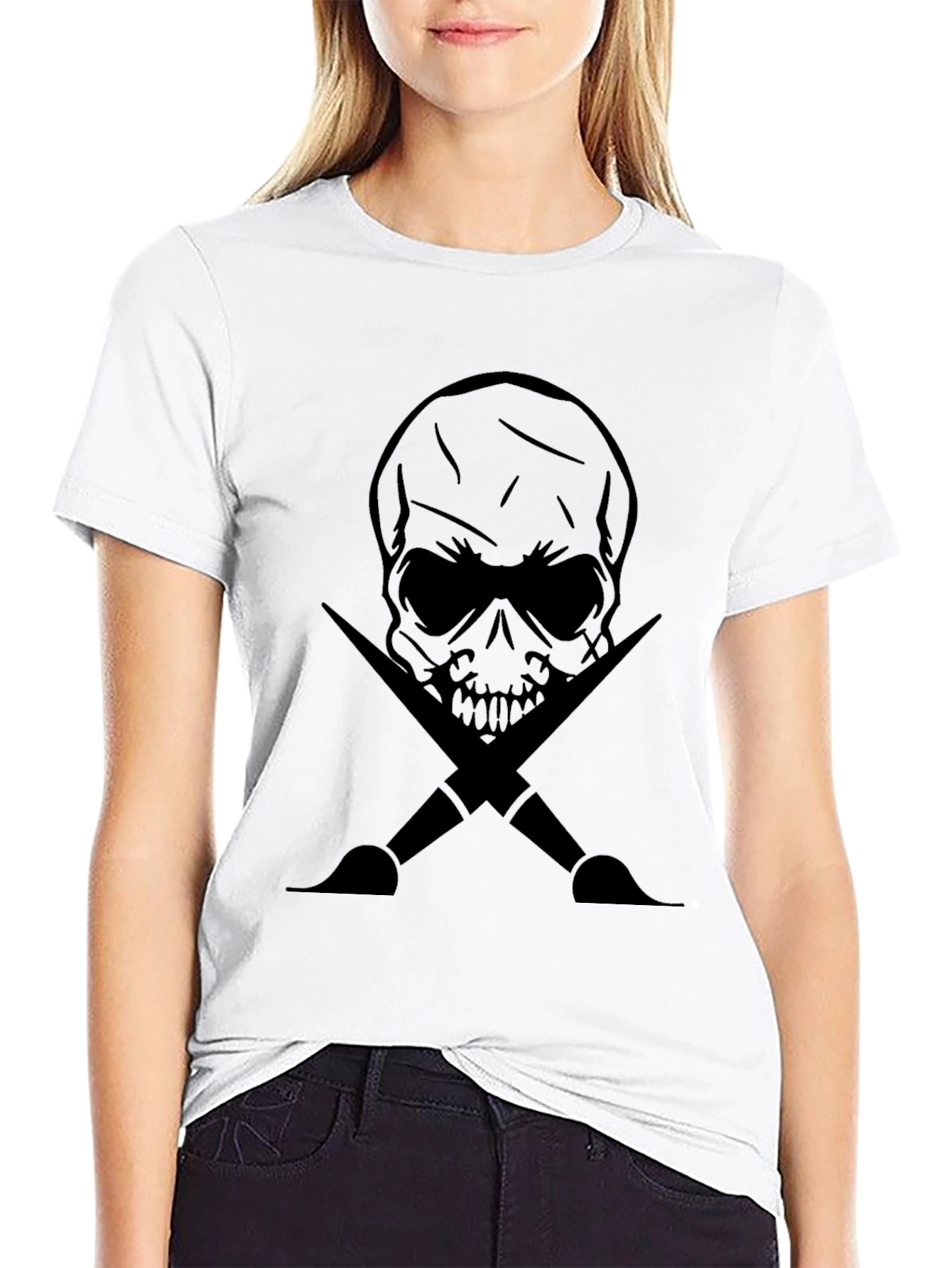 Skull & Paintbrushes Graphic Tee