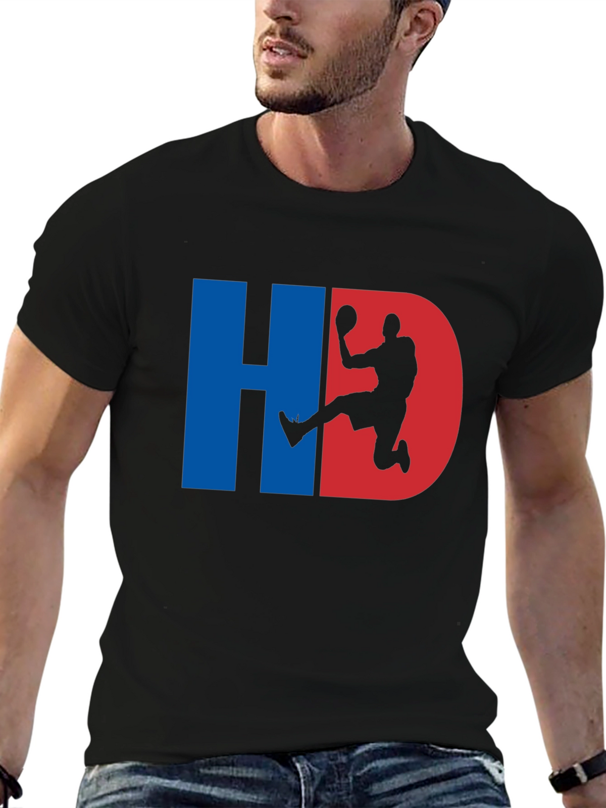 HD Basketball Graphic Tee - Black