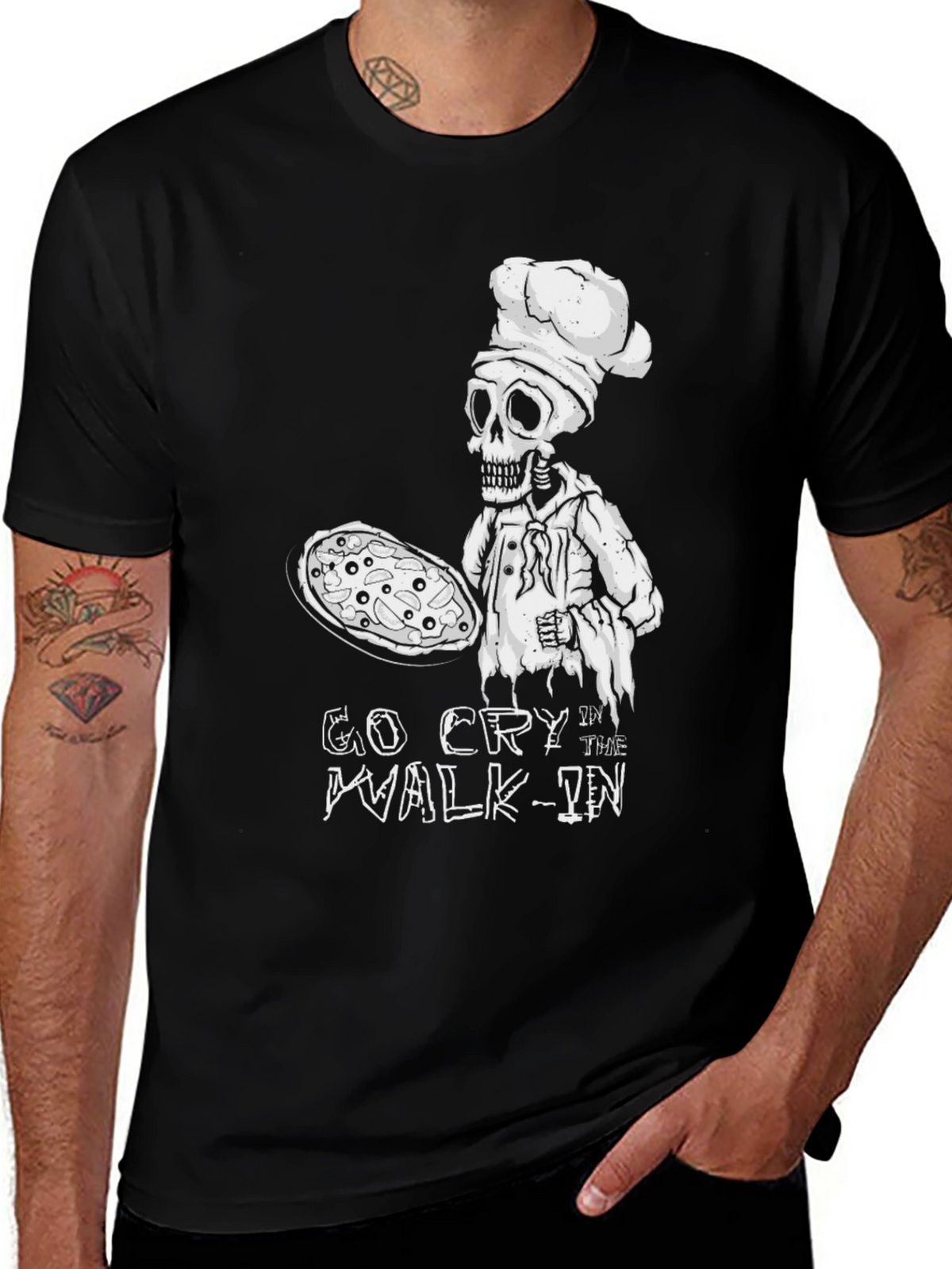 Go Cry In The Walk-In Chef Skeleton T-Shirt