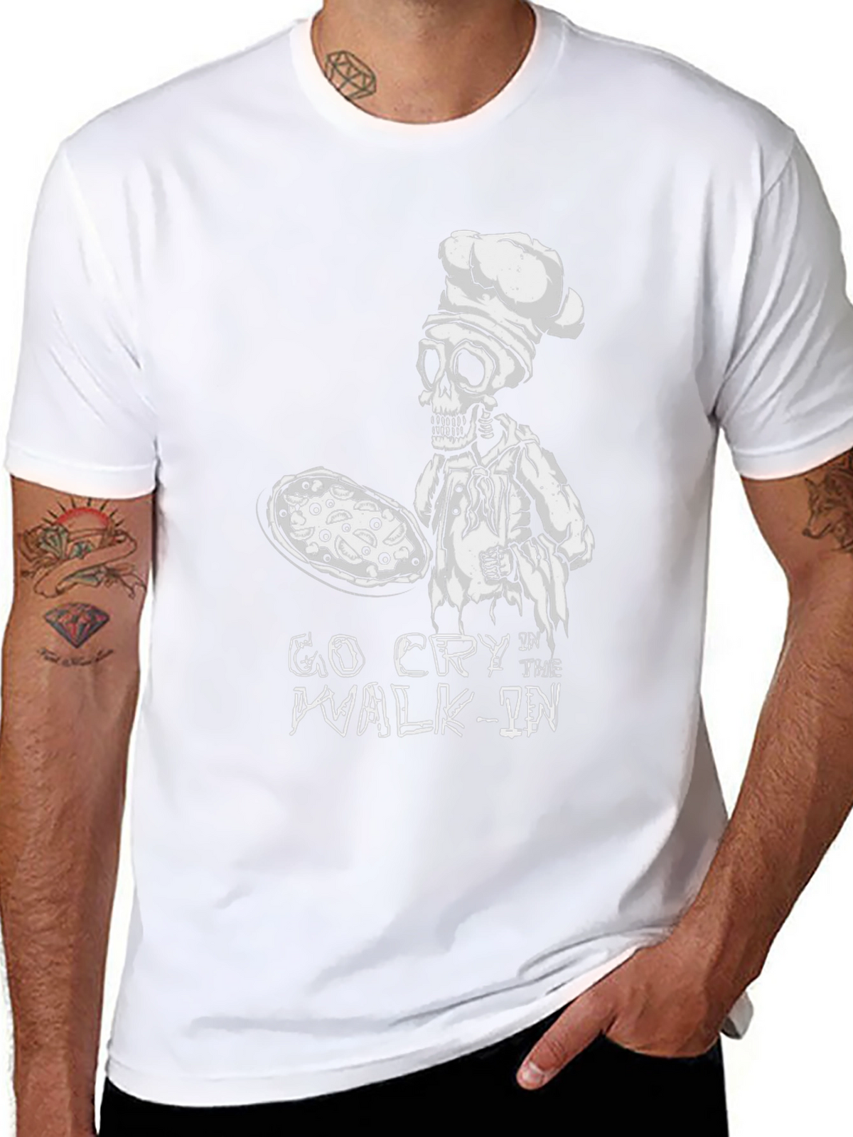 Go Cry In The Walk-In Chef Skeleton T-Shirt