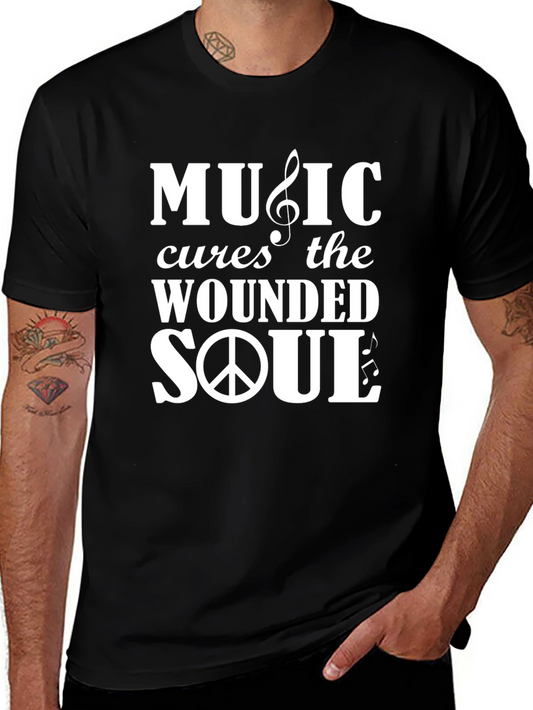 Music Cures The Wounded Soul Graphic T-Shirt