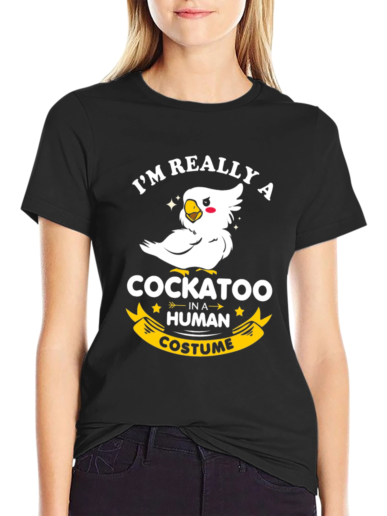 Cockatoo in Human Costume Graphic Tee