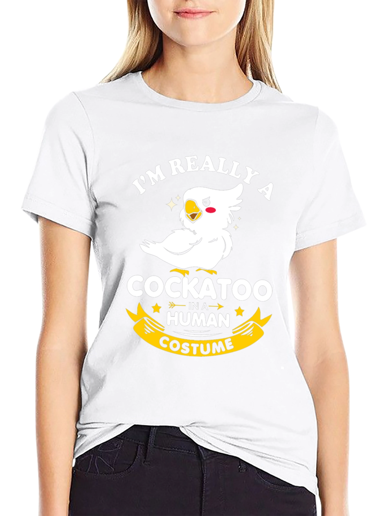 Cockatoo in Human Costume Graphic Tee