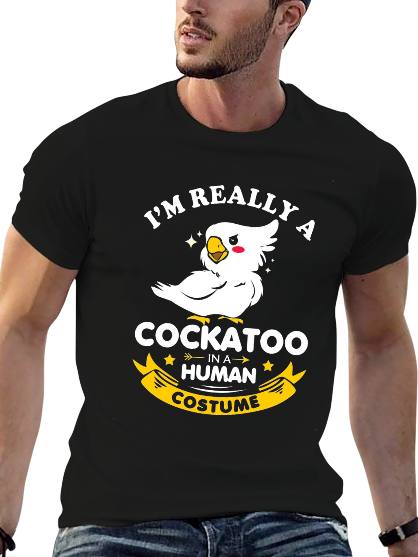 Cockatoo in Human Costume Graphic Tee