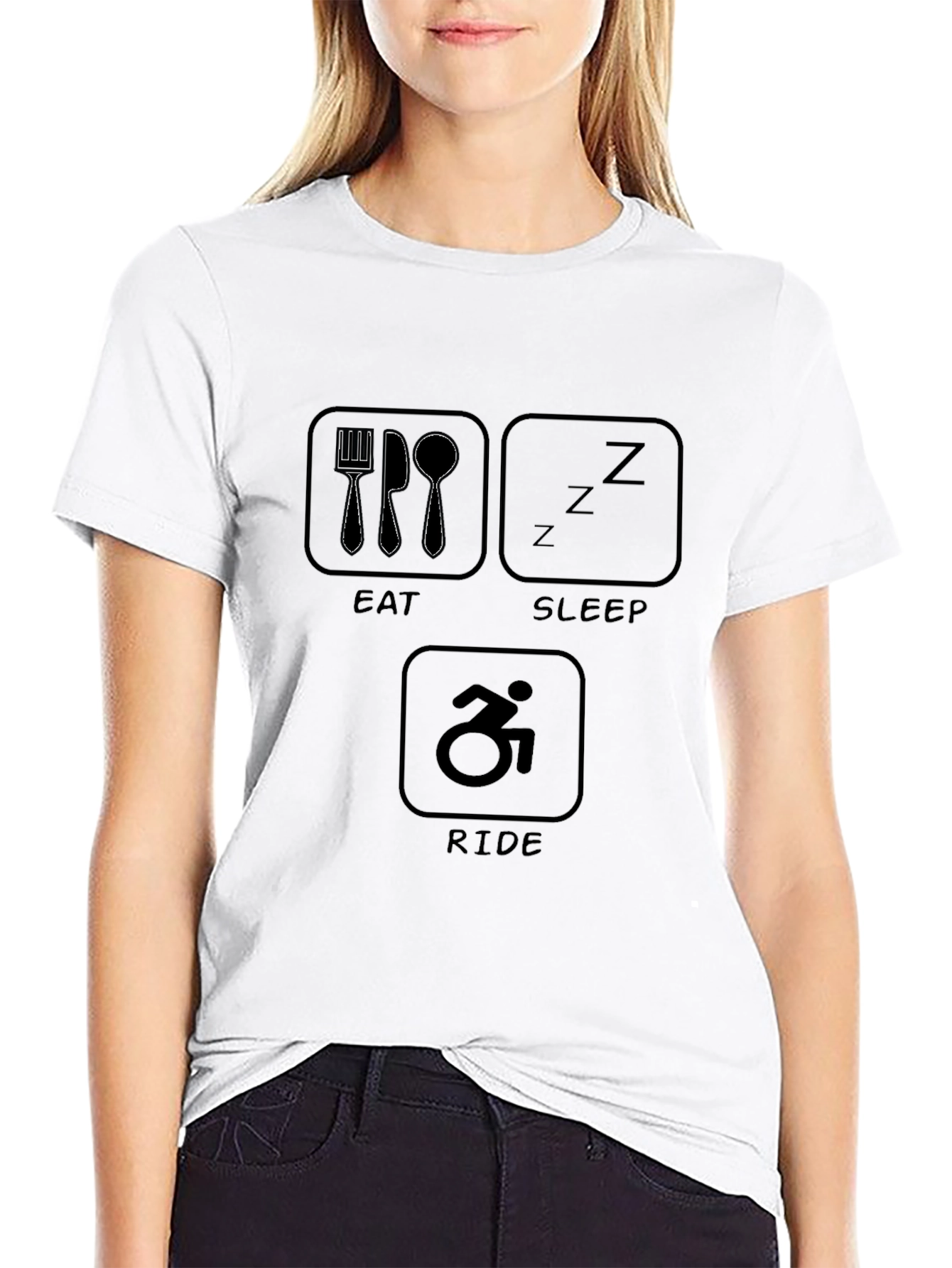 Eat Sleep Ride T-Shirt - Sporty Tee