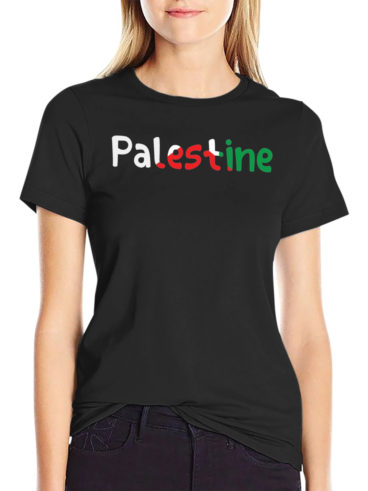 Palestine Pride T-Shirt - Black Graphic Tee