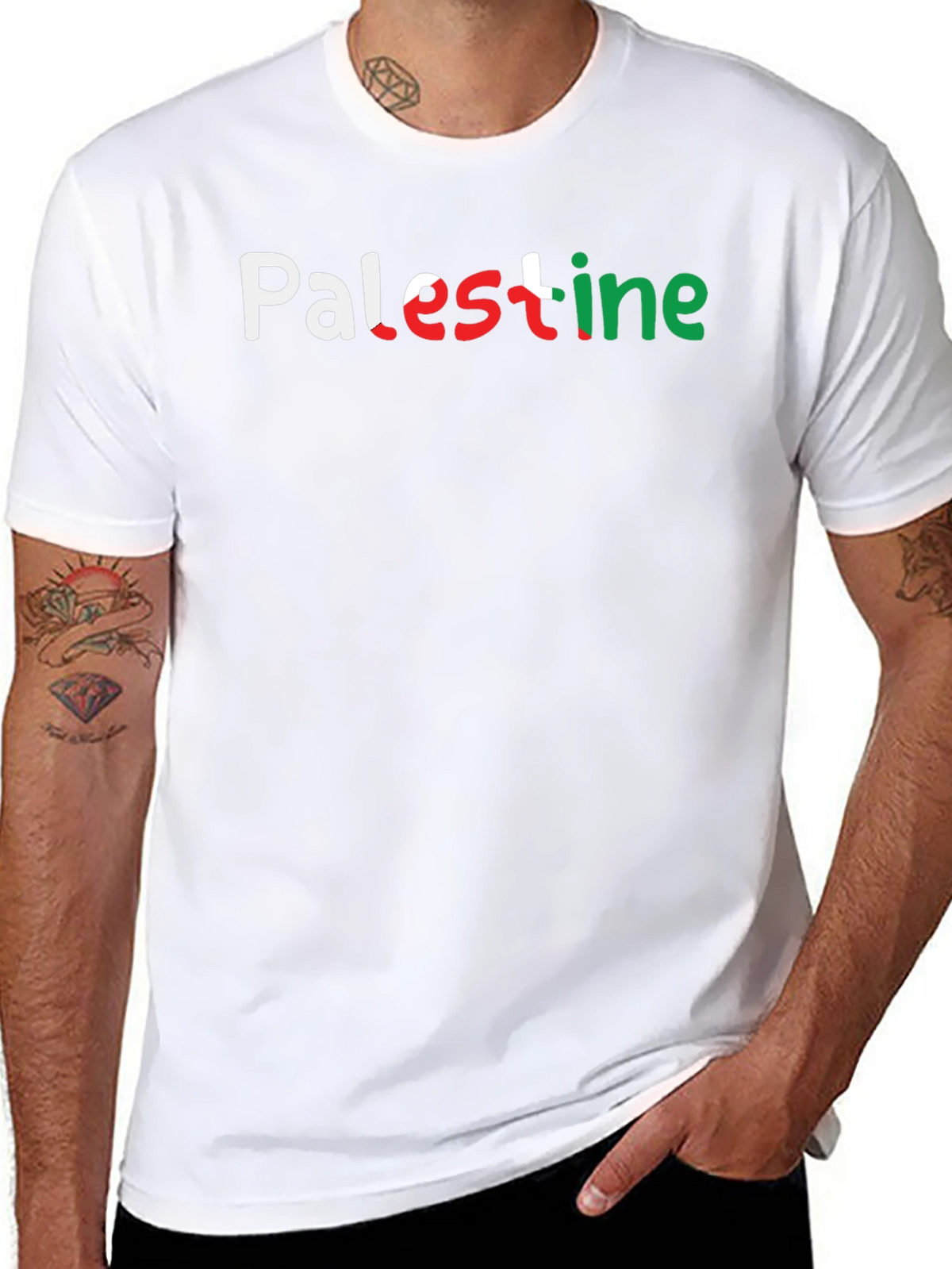 Palestine Pride T-Shirt - Black Graphic Tee