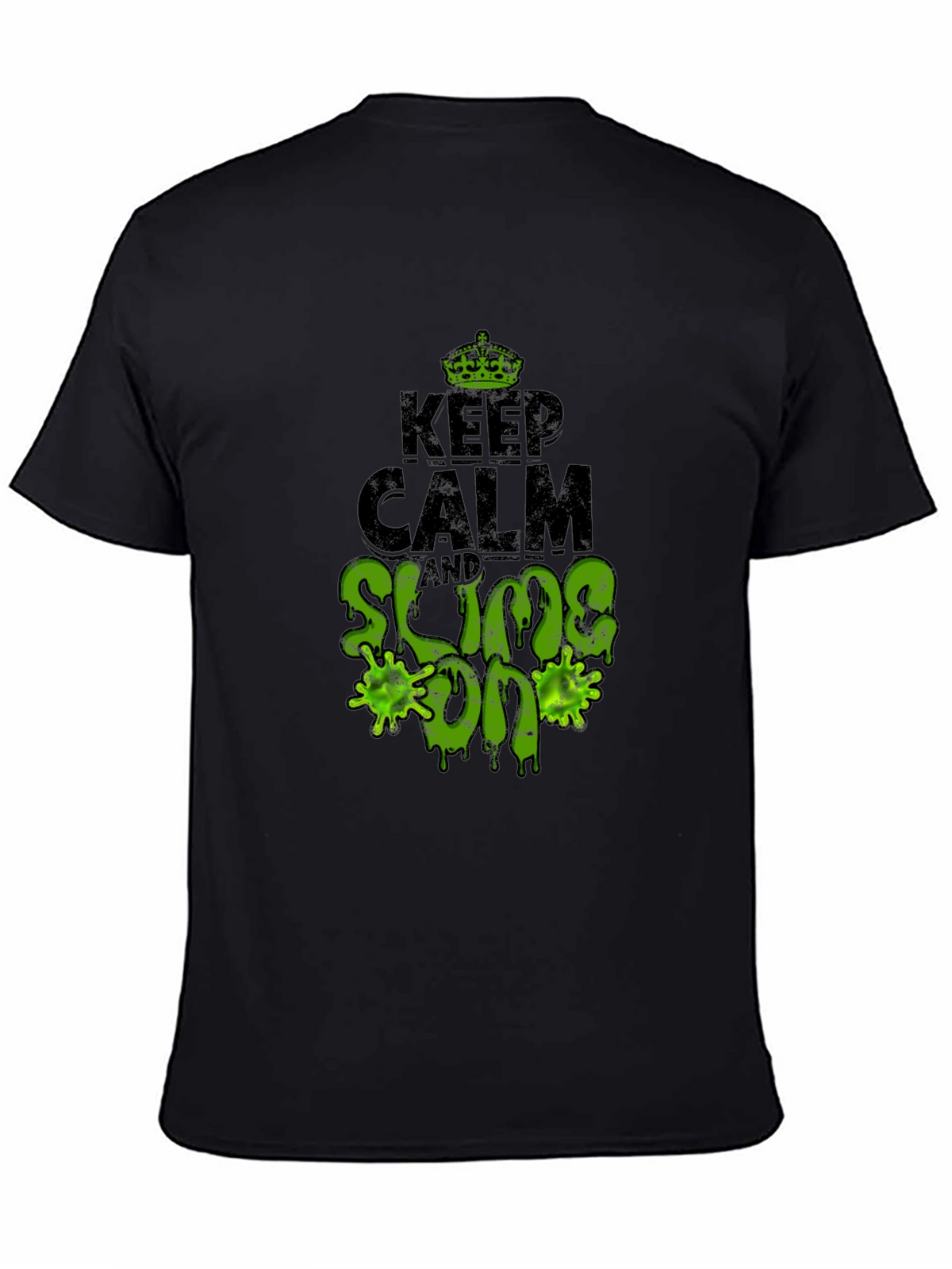 Keep Calm and Slime On Black T-Shirt