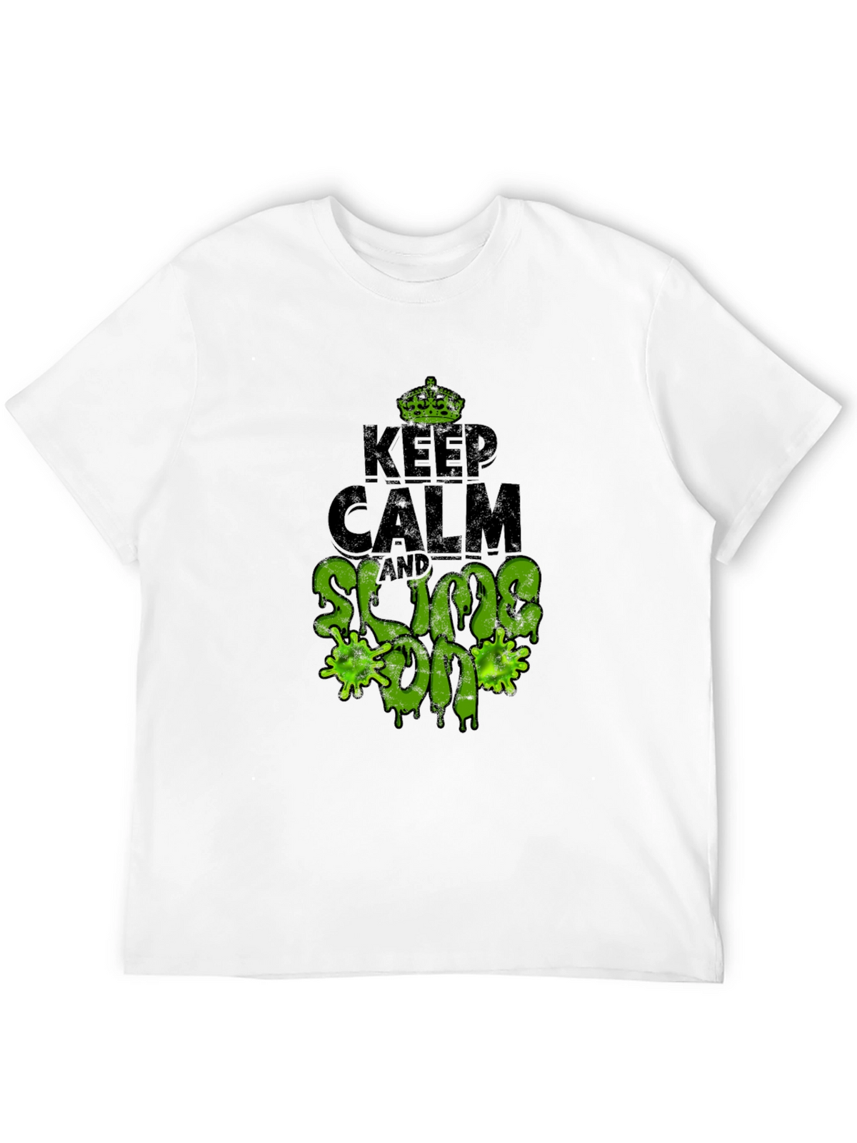 Keep Calm and Slime On Black T-Shirt