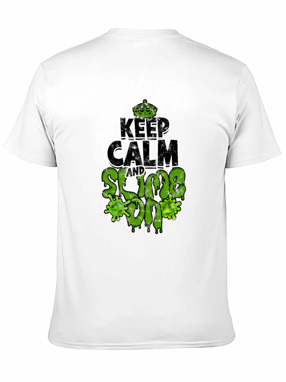 Keep Calm and Slime On Black T-Shirt