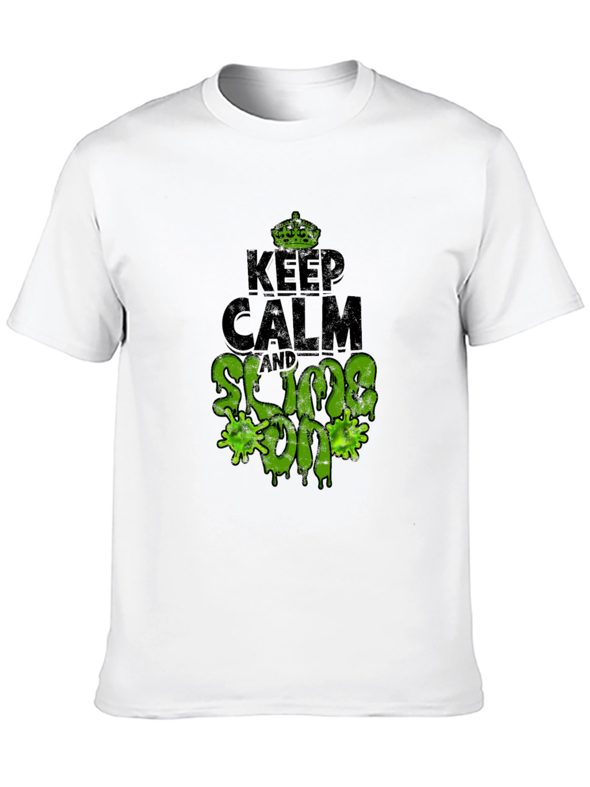 Keep Calm and Slime On Black T-Shirt