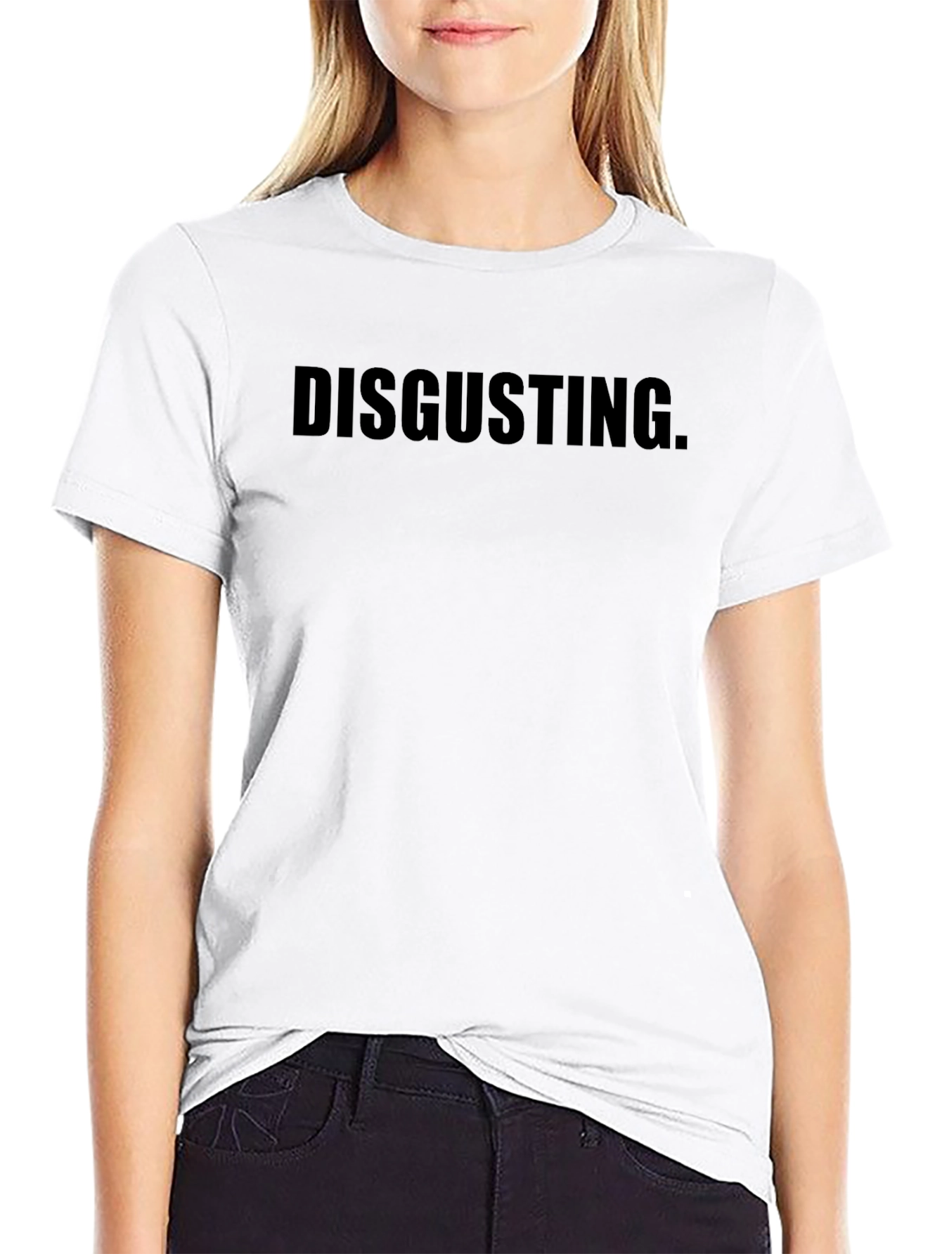 Disgusting Graphic T-Shirt - Black Crew Neck Tee