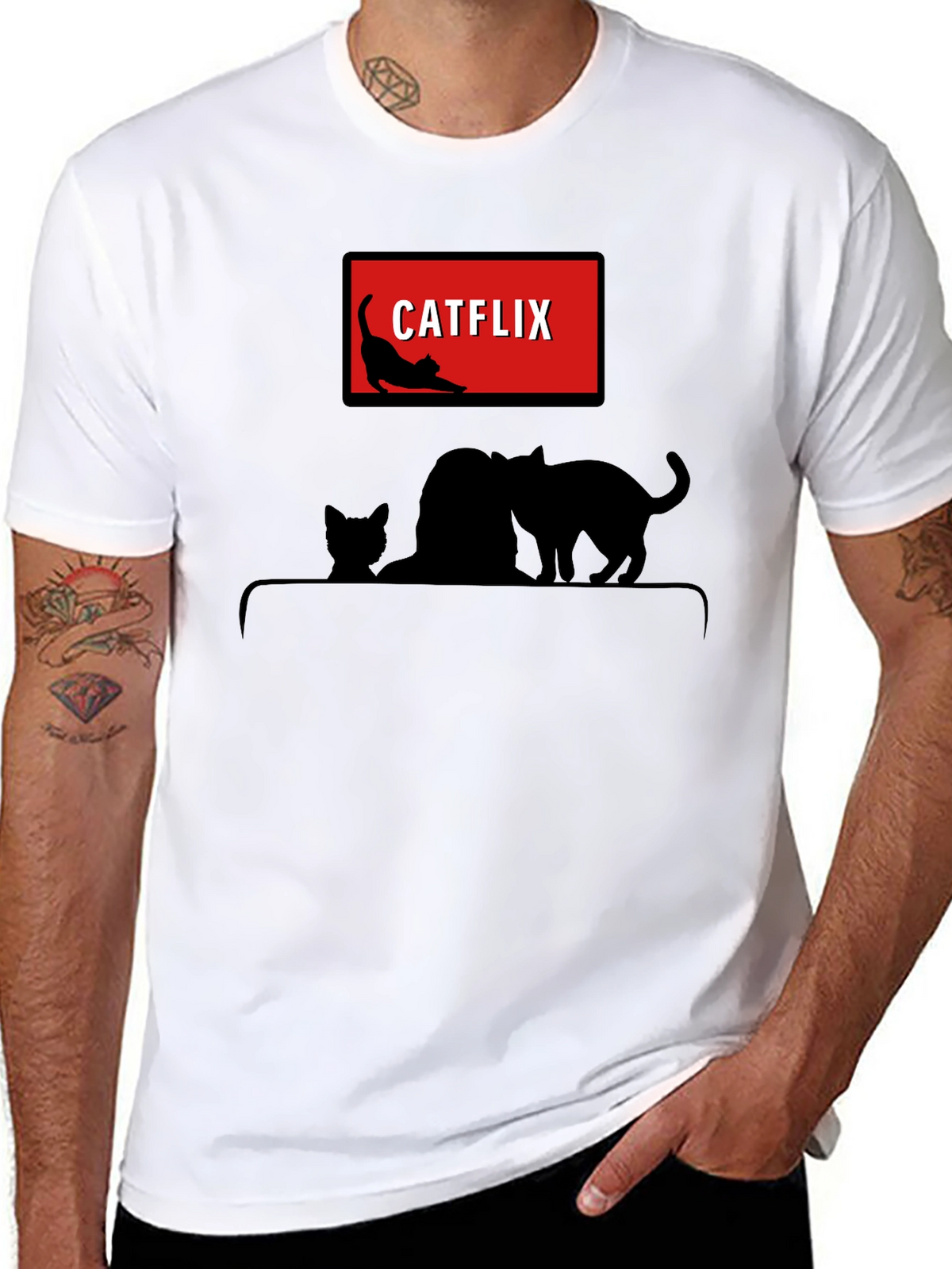 Catflix T-Shirt - Funny Cat Lover Tee