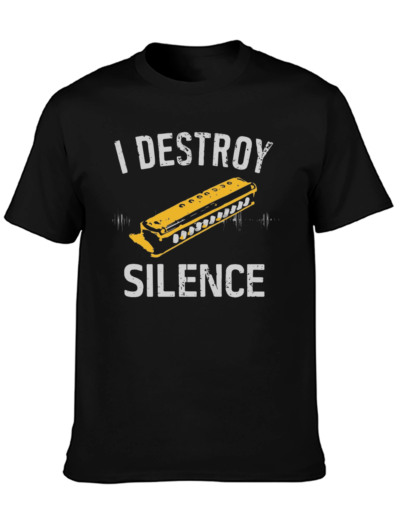 I Destroy Silence Harmonica Graphic Tee