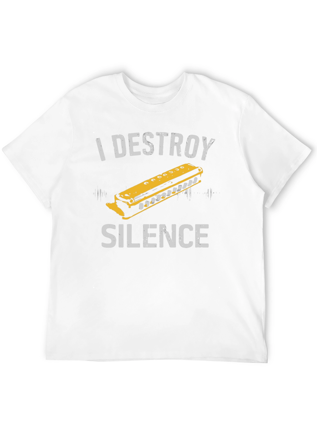 I Destroy Silence Harmonica Graphic Tee
