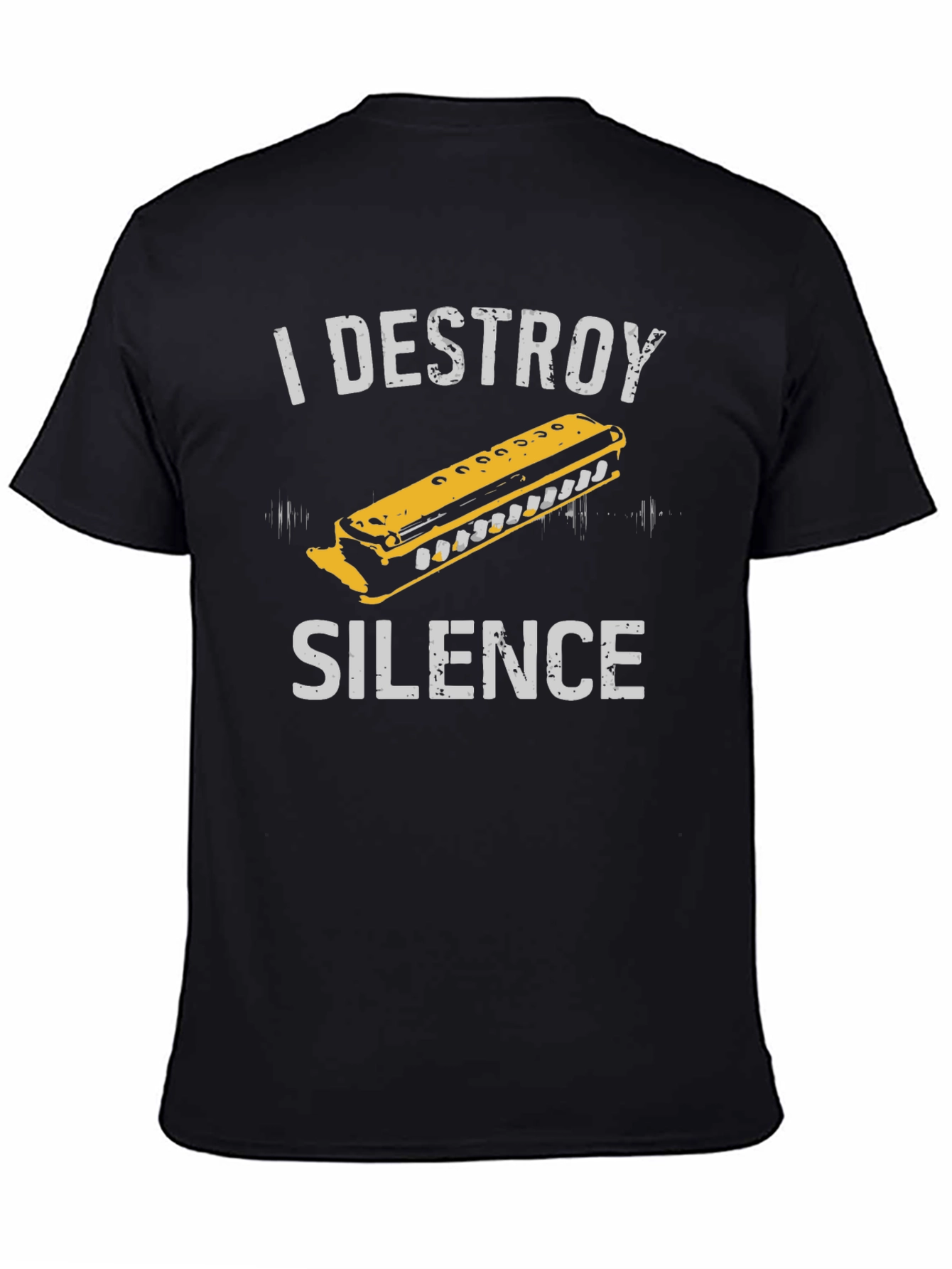 I Destroy Silence Harmonica Graphic Tee