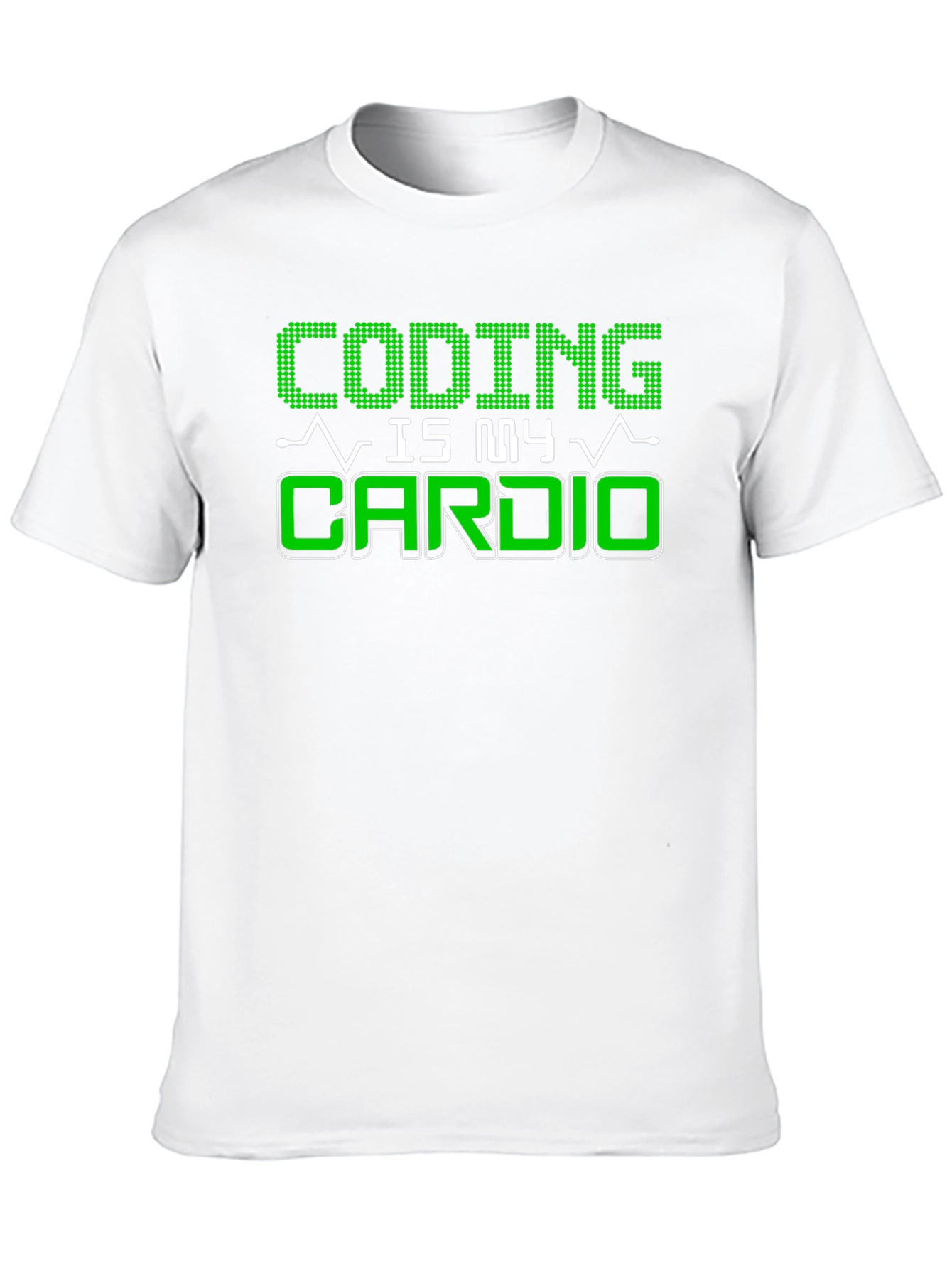 Coding Is My Cardio Black Graphic T-Shirt