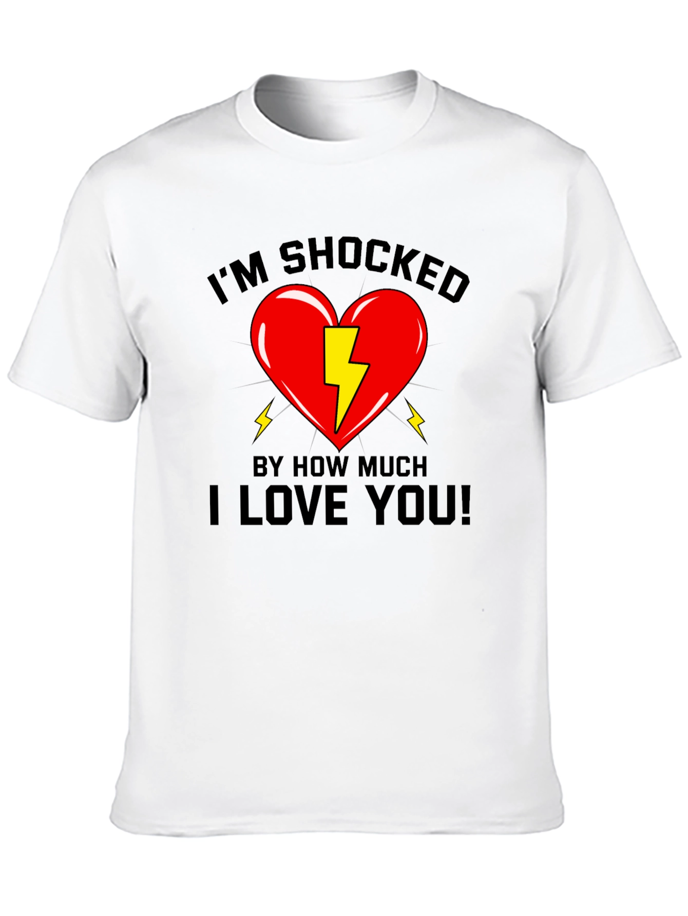 Shocked Heart Graphic T-Shirt - Love You!