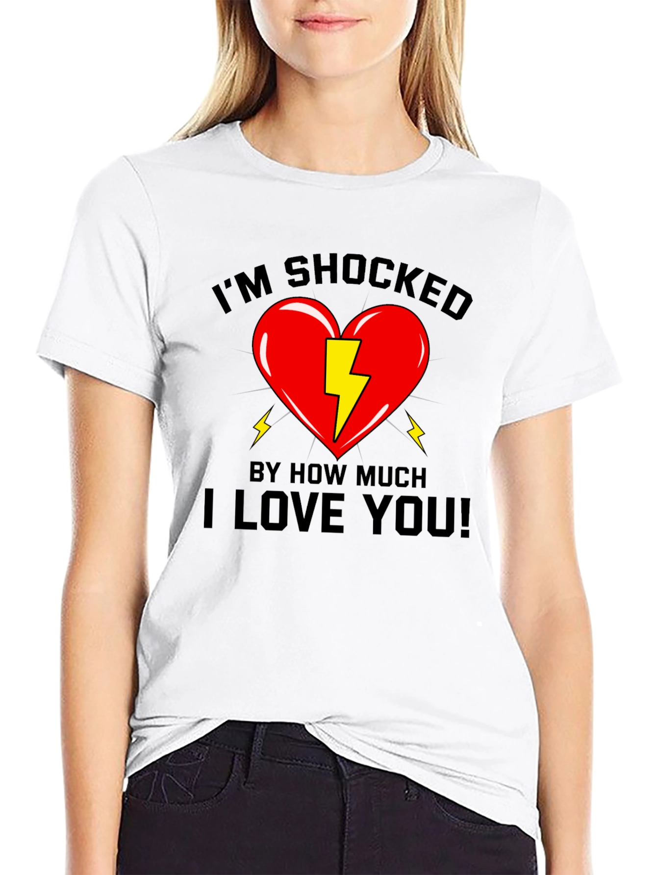 Shocked Heart Graphic T-Shirt - Love You!