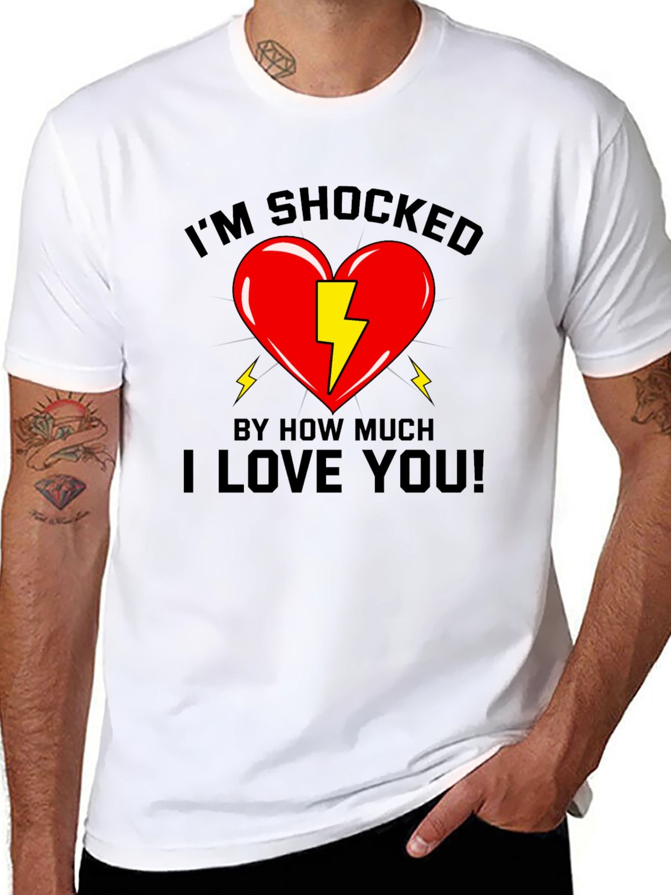 Shocked Heart Graphic T-Shirt - Love You!