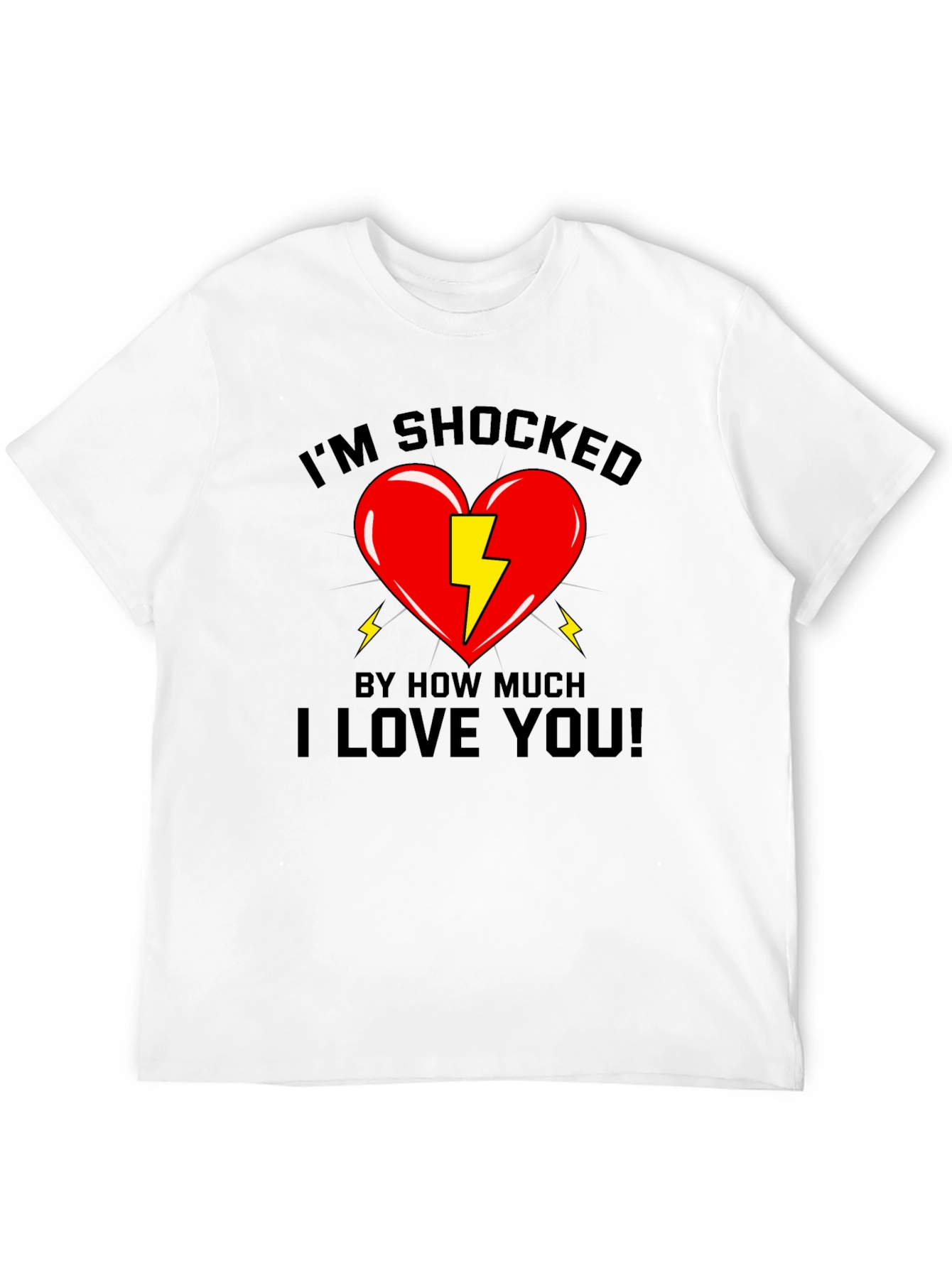 Shocked Heart Graphic T-Shirt - Love You!
