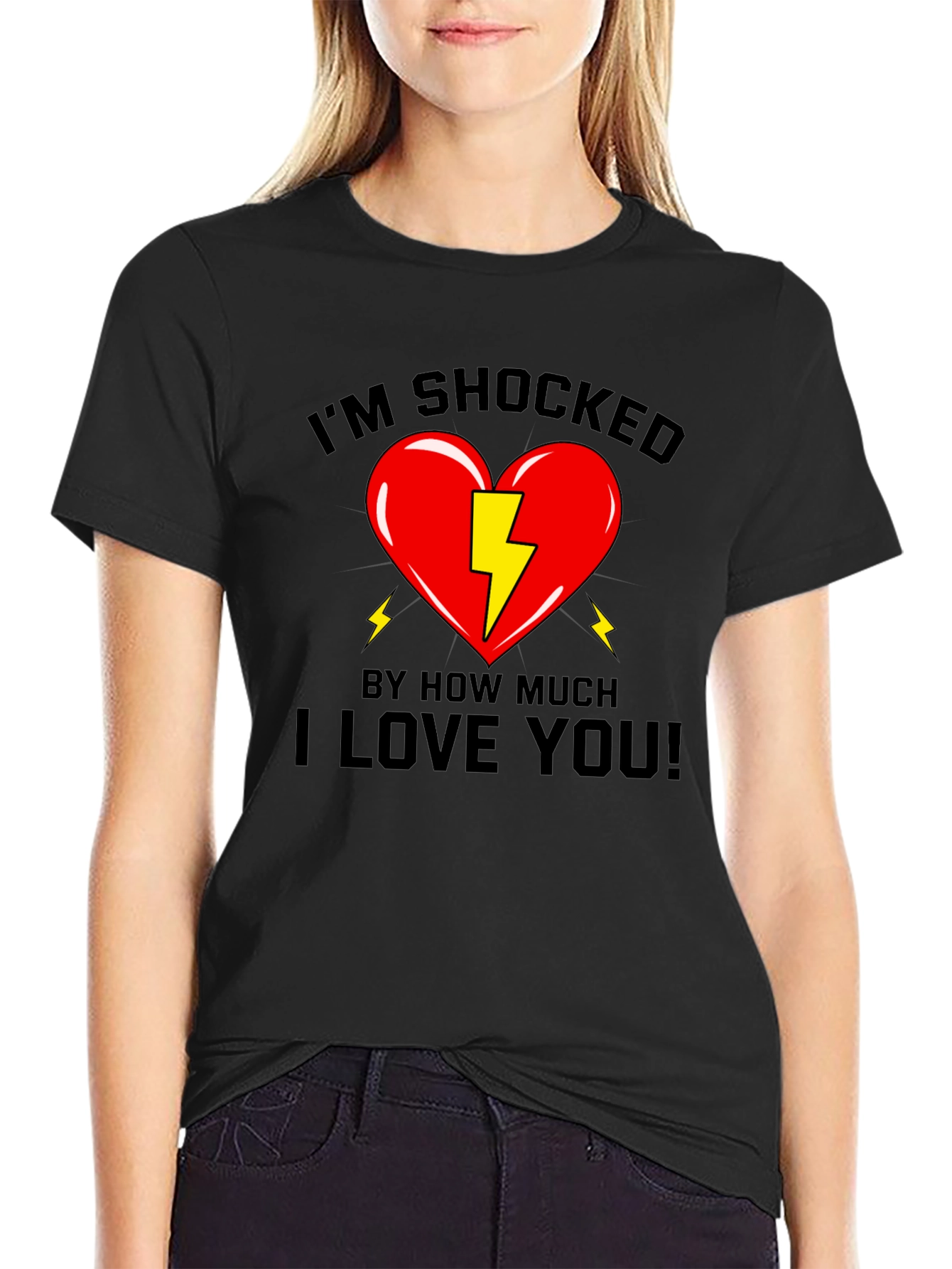 Shocked Heart Graphic T-Shirt - Love You!