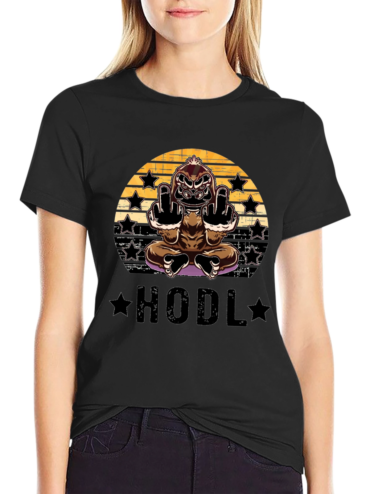 HODL Gorilla Black Graphic Tee