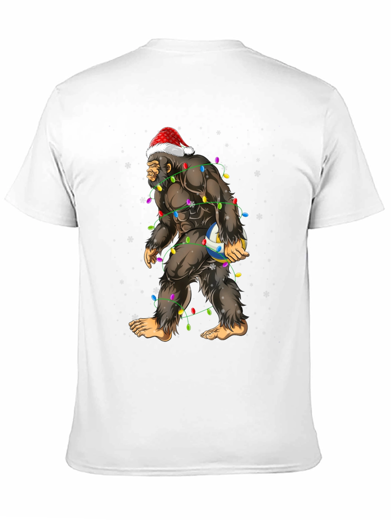 Bigfoot Santa Volleyball T-Shirt