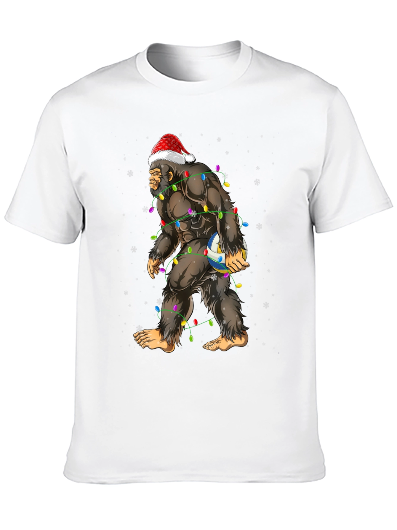 Bigfoot Santa Volleyball T-Shirt