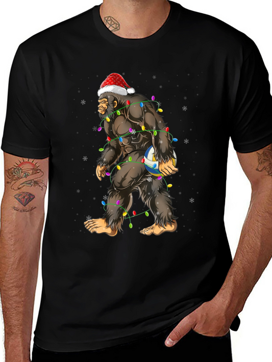 Bigfoot Santa Volleyball T-Shirt