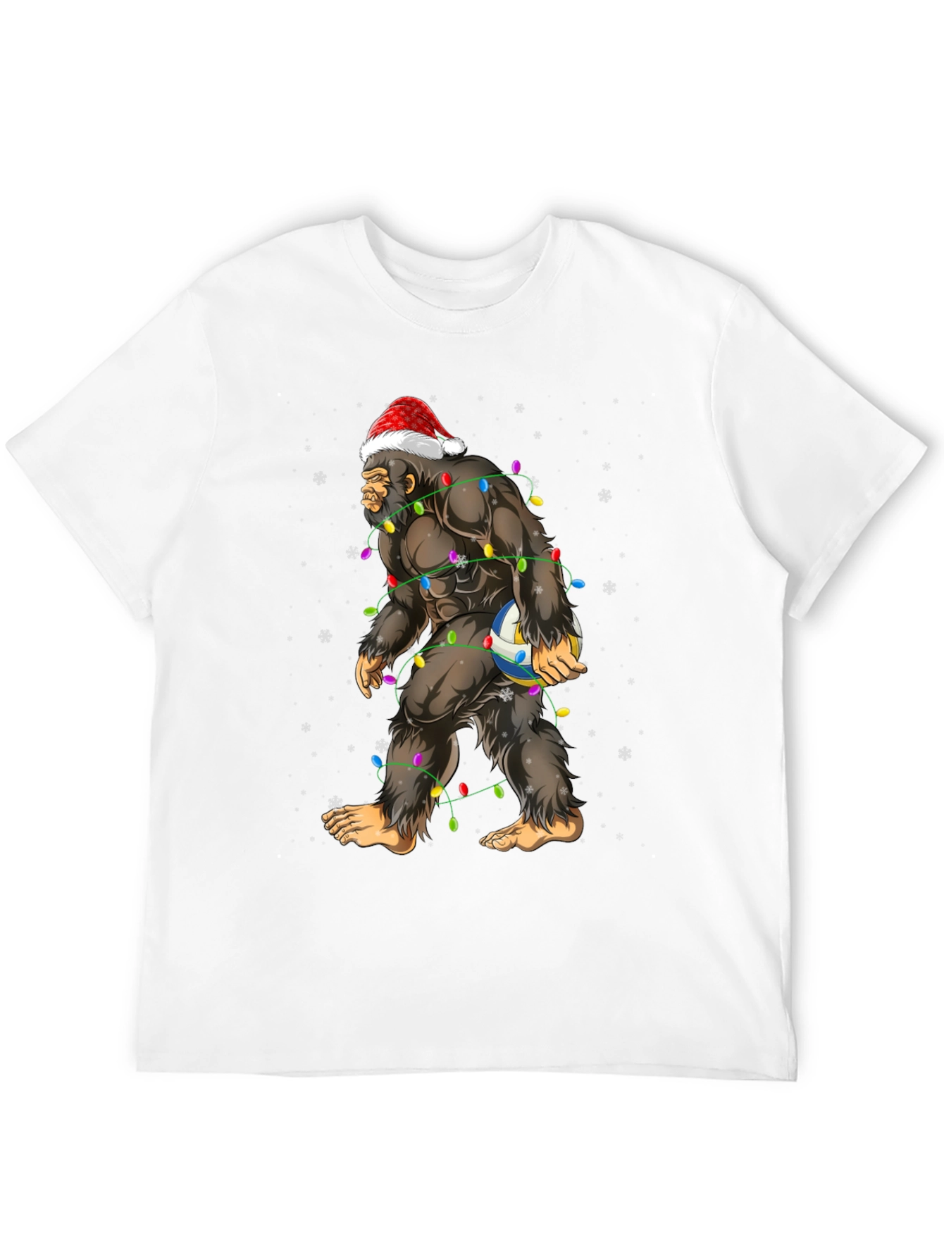 Bigfoot Santa Volleyball T-Shirt