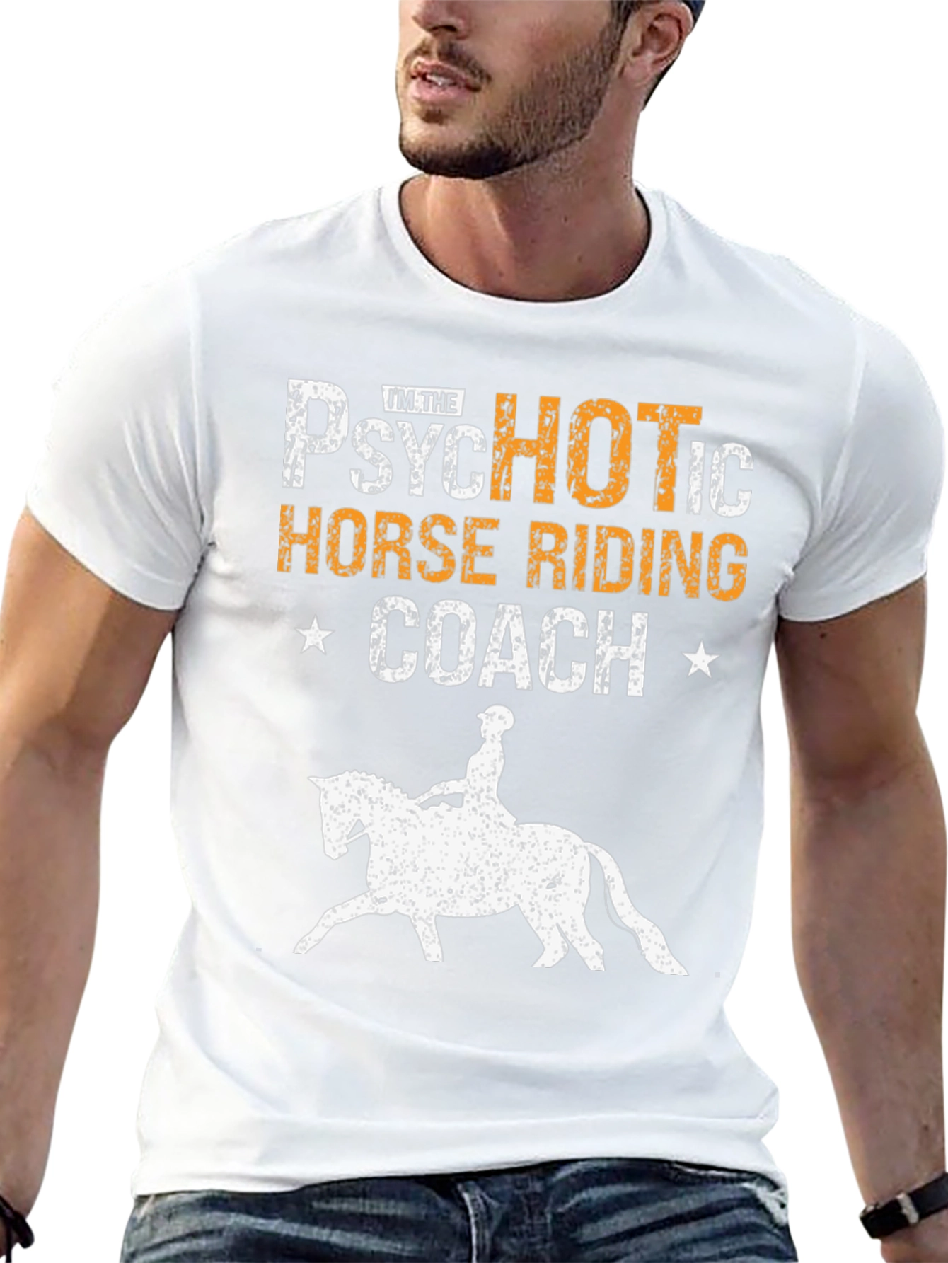 Psychotic Horse Riding Coach Black Graphic Tee