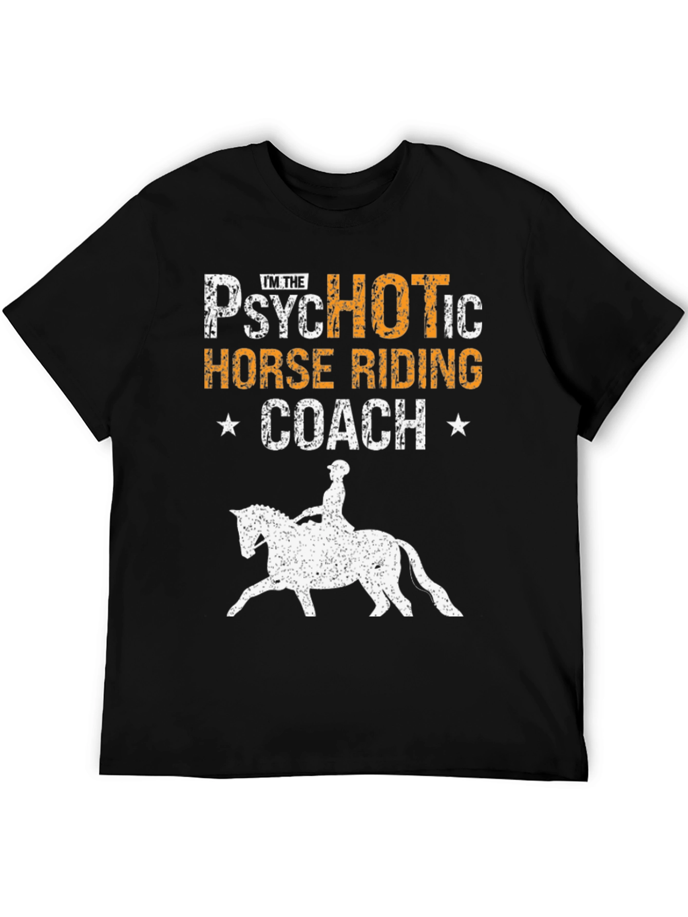 Psychotic Horse Riding Coach Black Graphic Tee