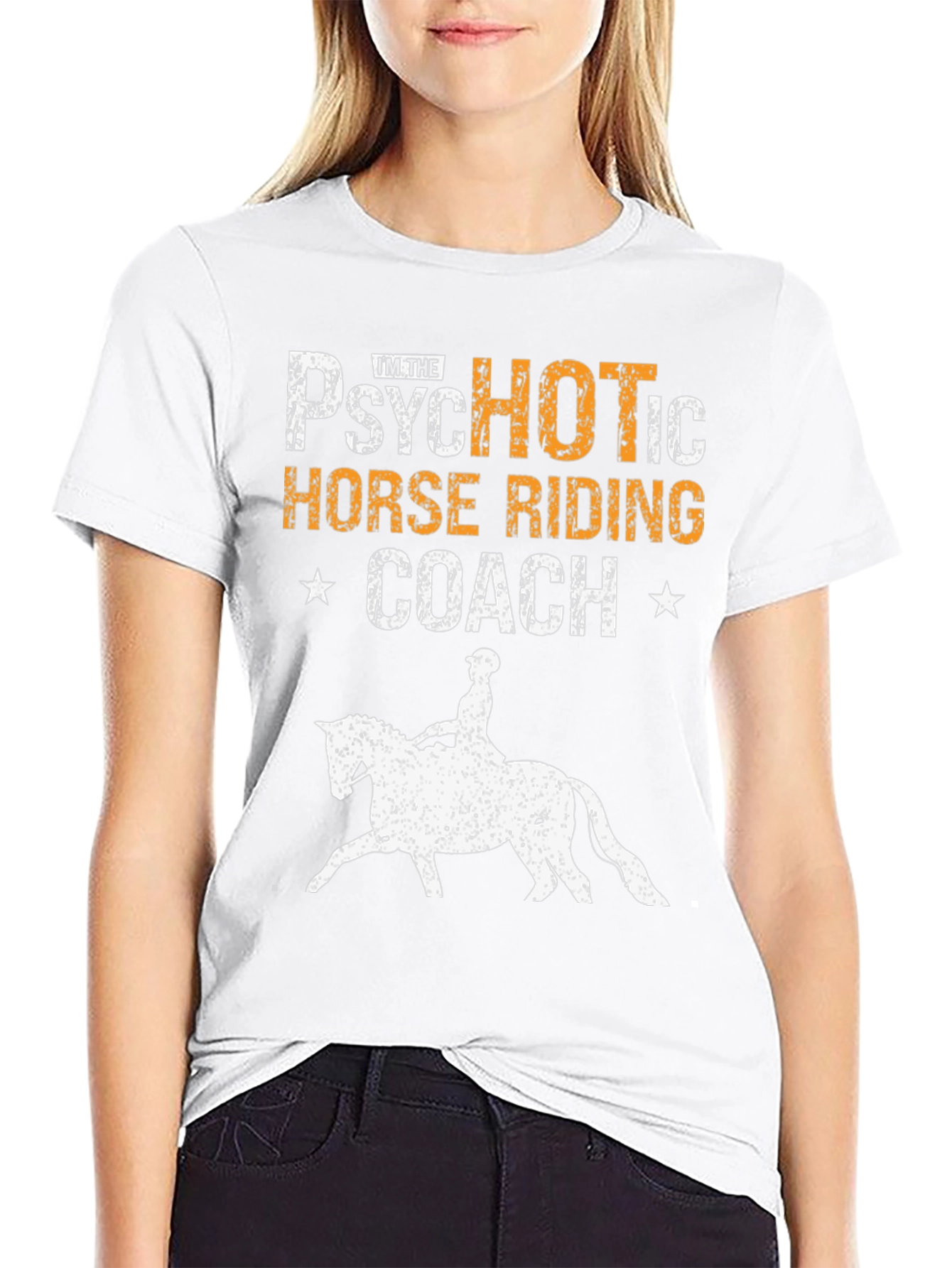 Psychotic Horse Riding Coach Black Graphic Tee