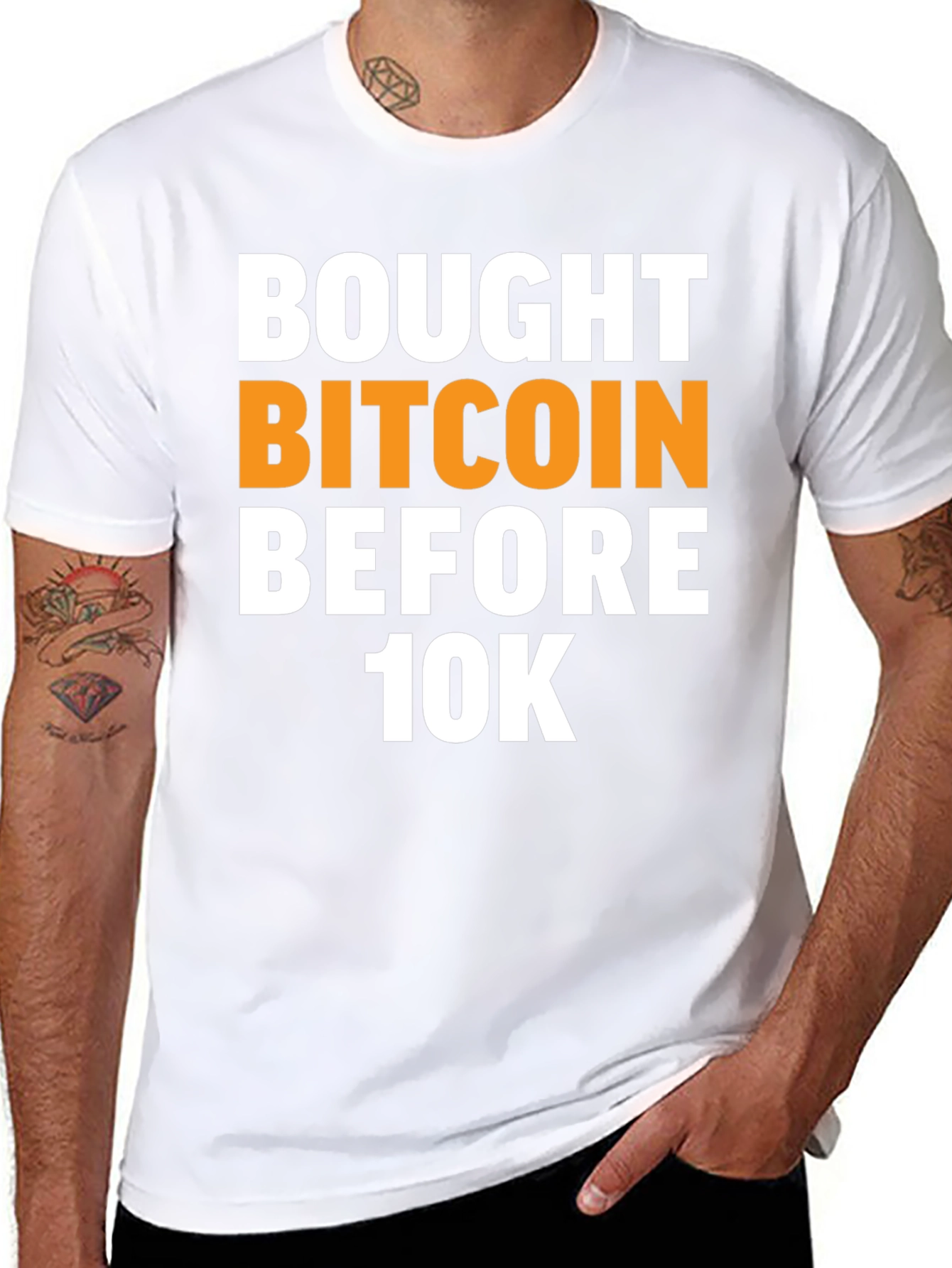Bought Bitcoin Before 10K Black T-Shirt