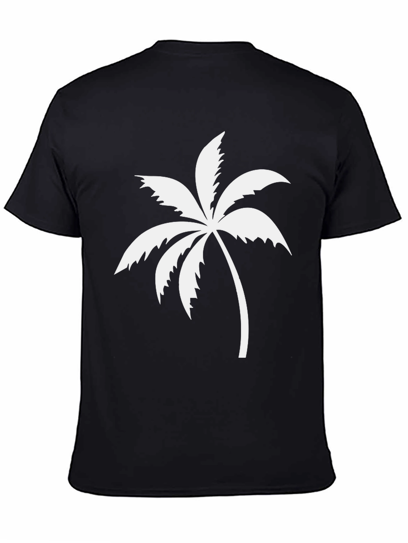 Black Palm Tree Graphic T-Shirt | Casual Cotton Tee