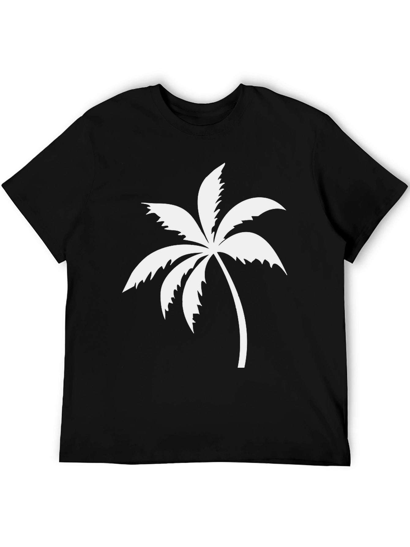 Black Palm Tree Graphic T-Shirt | Casual Cotton Tee