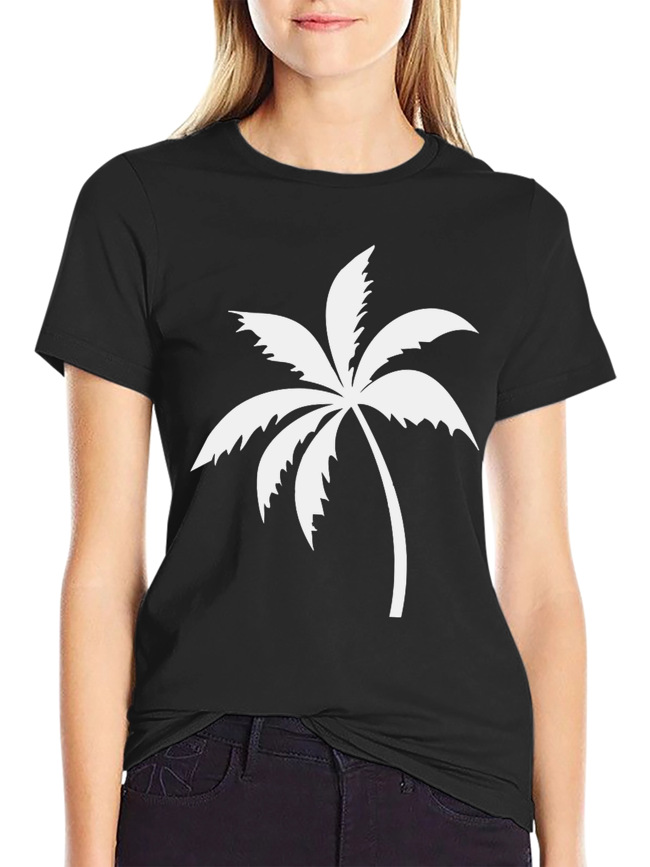 Black Palm Tree Graphic T-Shirt | Casual Cotton Tee