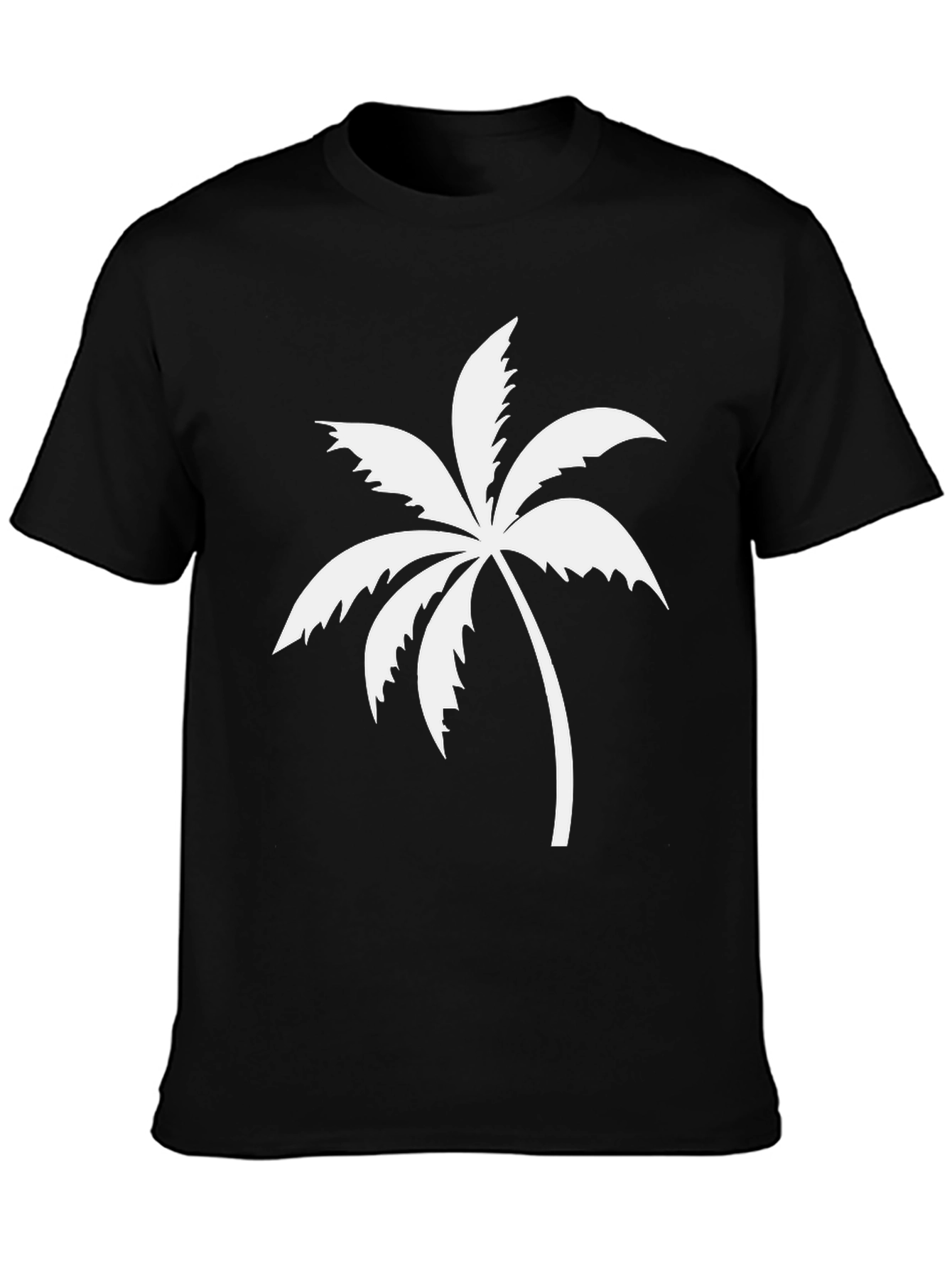 Black Palm Tree Graphic T-Shirt | Casual Cotton Tee