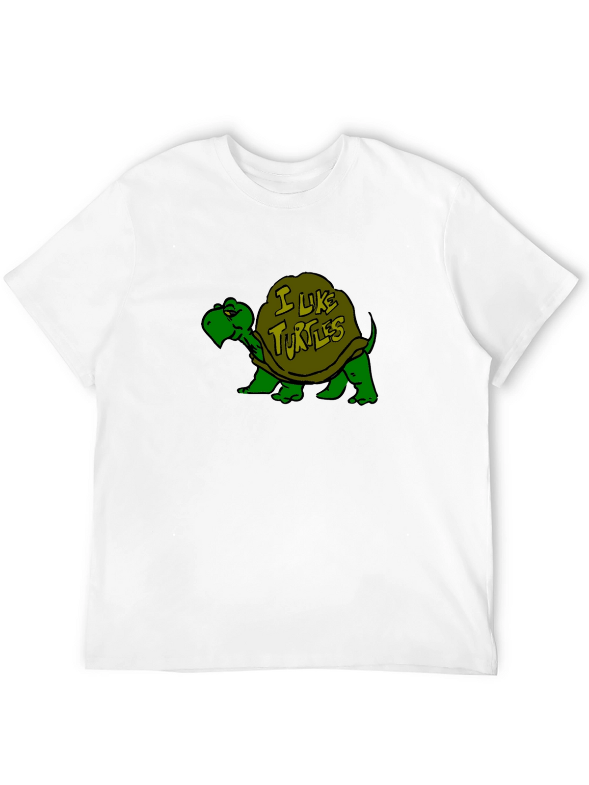 I Like Turtles Black T-Shirt